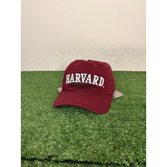 Harvard University Crimson hat cap strap back red retro football unisex mens 1 - Picture 3 of 8